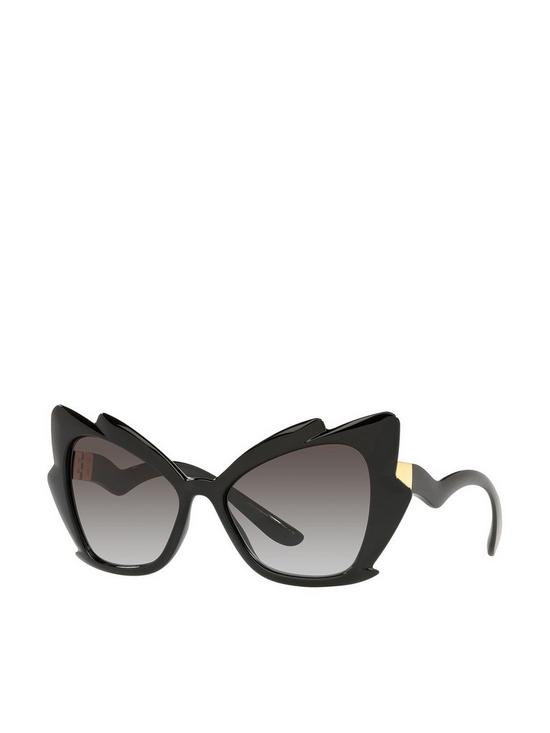 front image of dolce-gabbana-oversized-sunglasses-black
