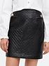  image of new-look-quilted-pu-mini-skirt-black