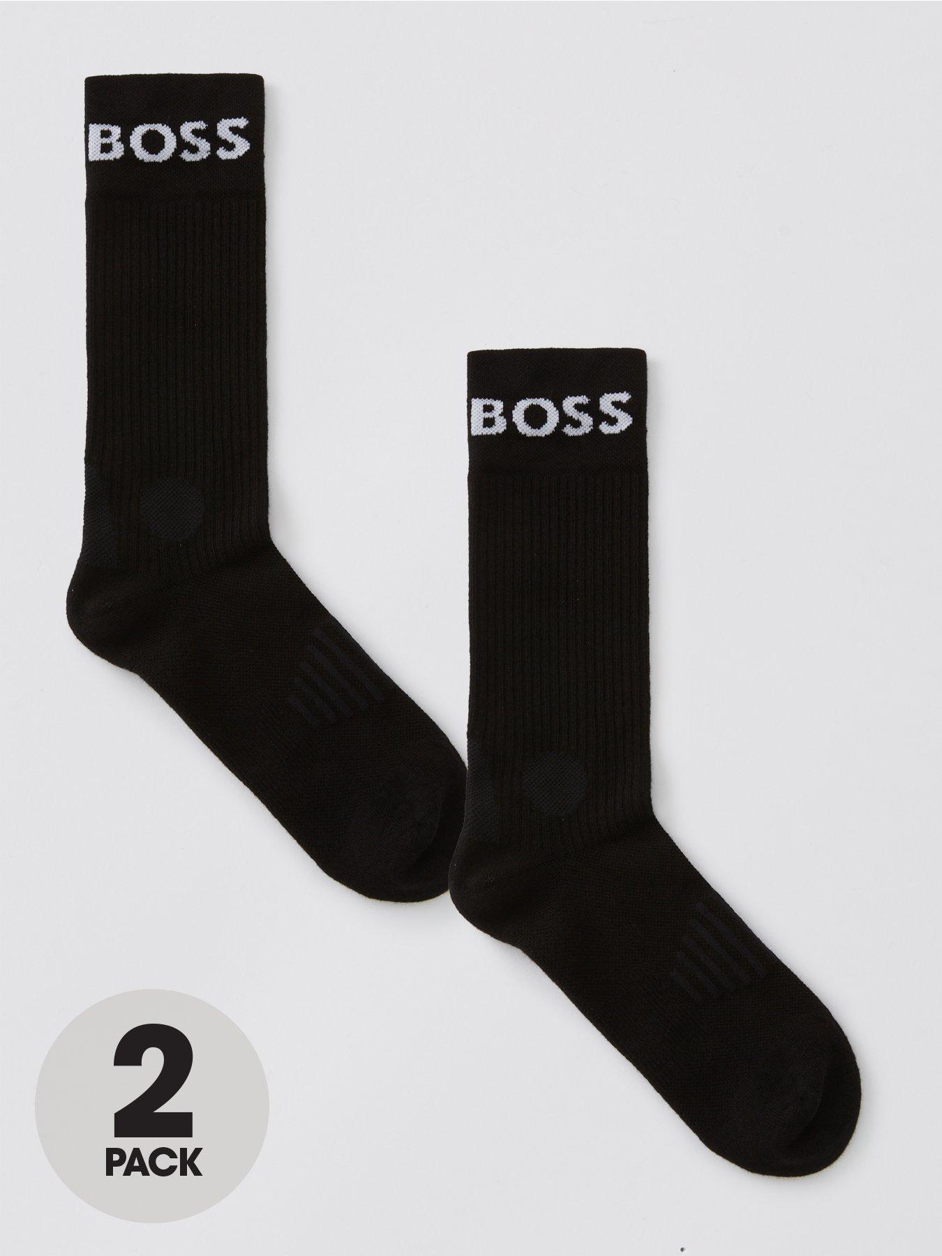 BOSS 2 Pack Sports Crew Socks - Black