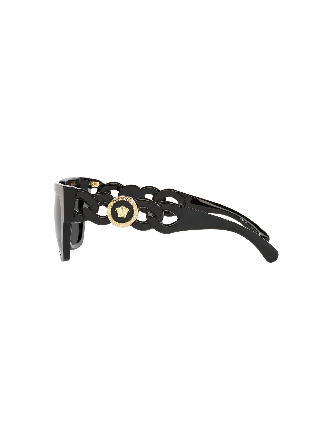  image of versace-square-sunglasses-black