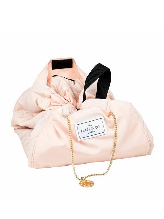 stillFront image of the-flat-lay-co-blush-pink-open-flat-makeup-bag