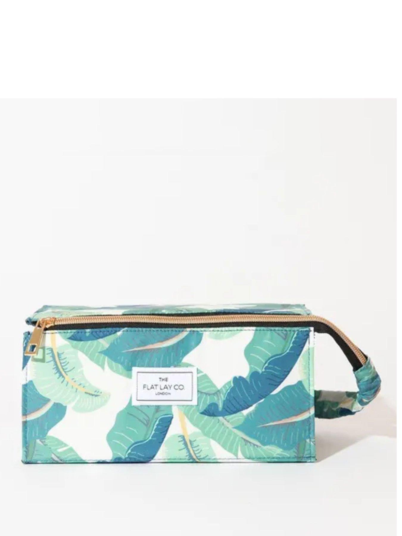 undefined Tropical Leaves Open Flat Makeup Box