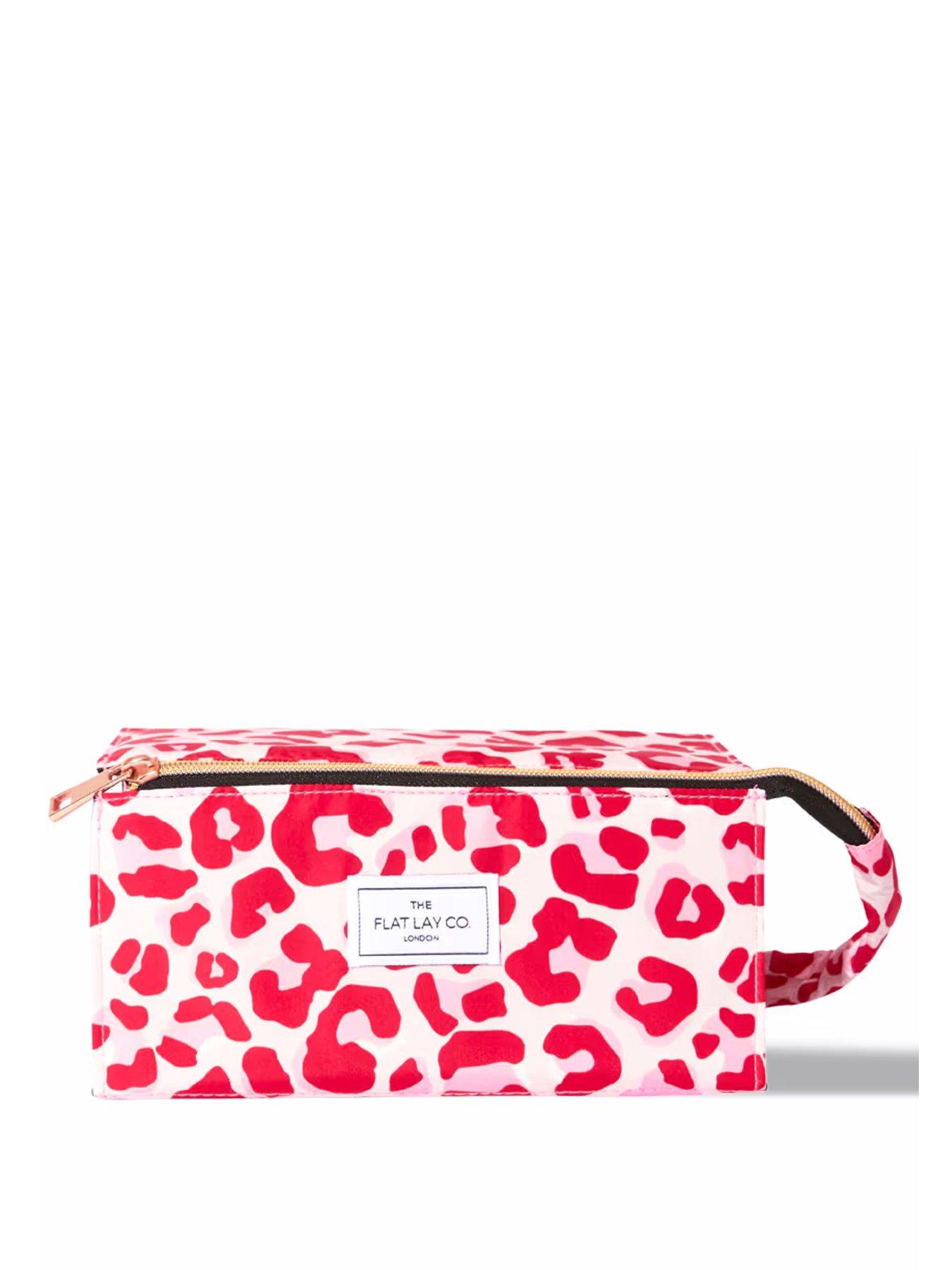 undefined Pink Leopard Open Flat Makeup Box