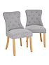  image of very-home-warwick-chenille-pair-of-standard-dining-chairs-greyoak-effect