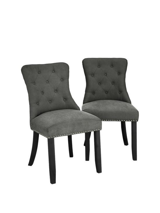 front image of warwick-velvet-pair-of-standard-dining-chairs-charcoalblack