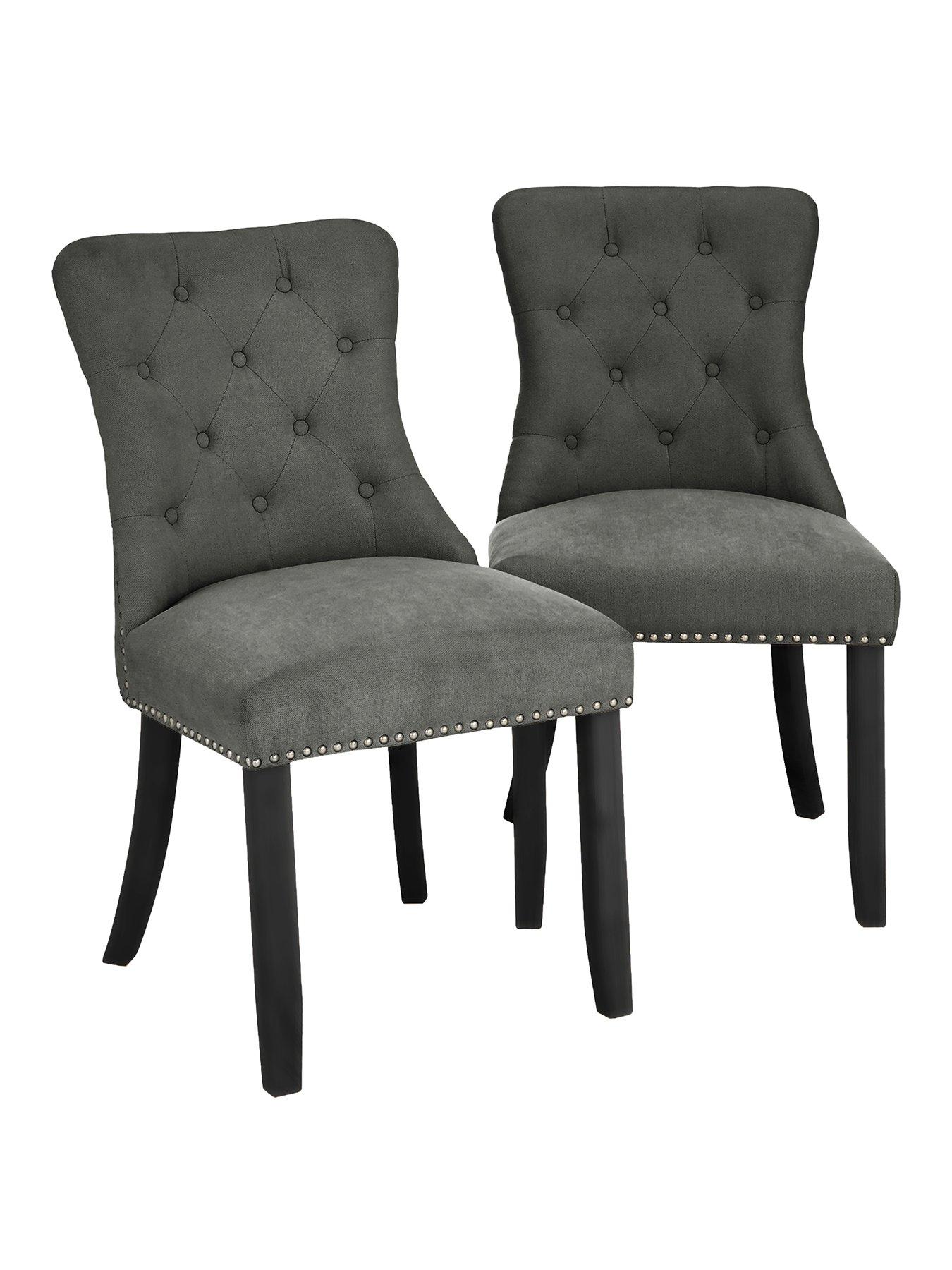  image of very-home-warwick-velvet-pair-of-standard-dining-chairs-charcoalblacknbsp--fscreg-certified