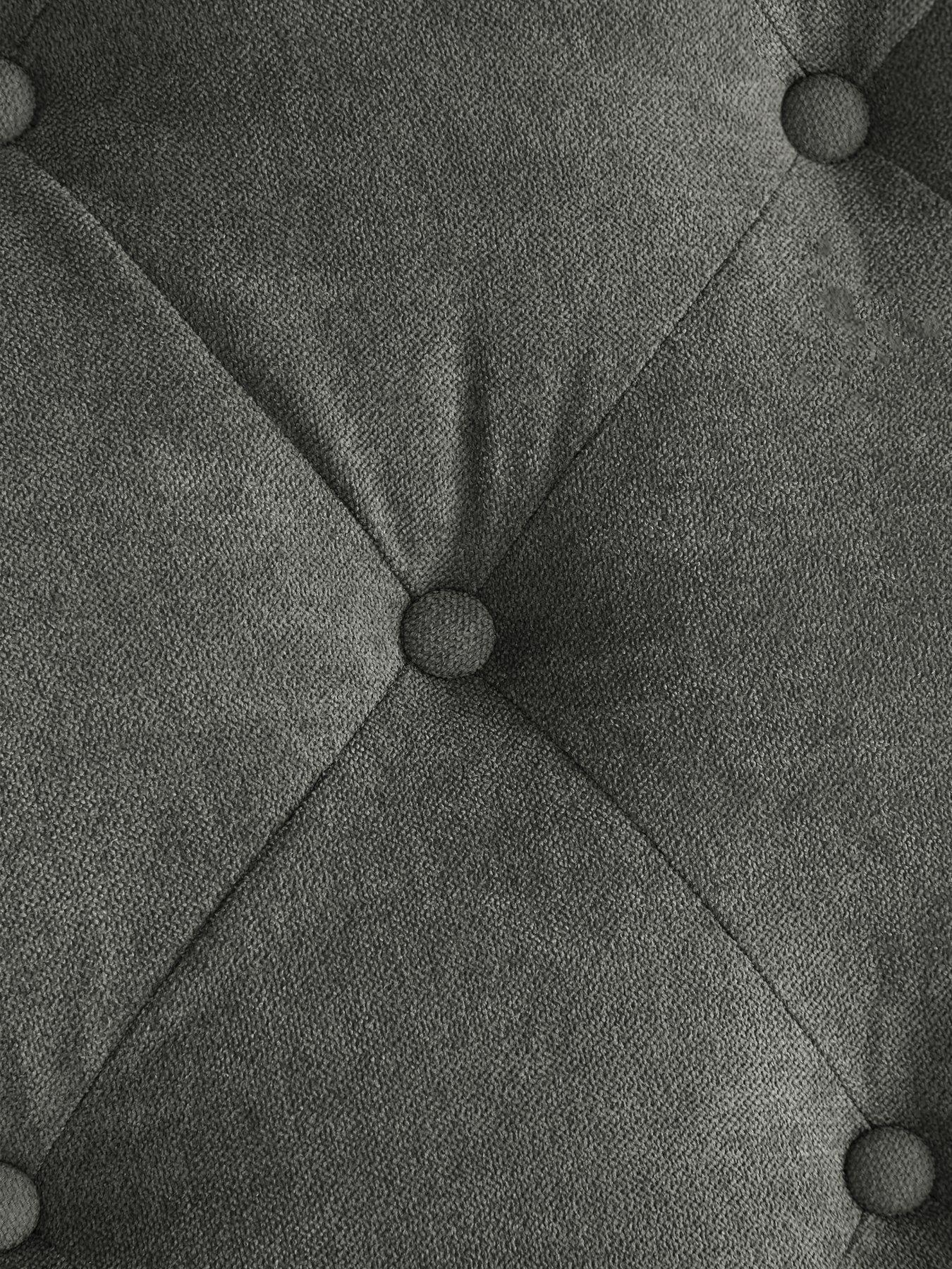  image of very-home-warwick-velvet-bench-charcoalblack