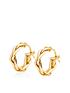  image of beaverbrooks-9ct-gold-plait-hoop-earrings