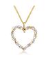  image of beaverbrooks-entwine-9ct-gold-diamond-heart-pendant