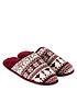  image of totes-mensnbspfamily-collection-fair-isle-mule-slipper-multi