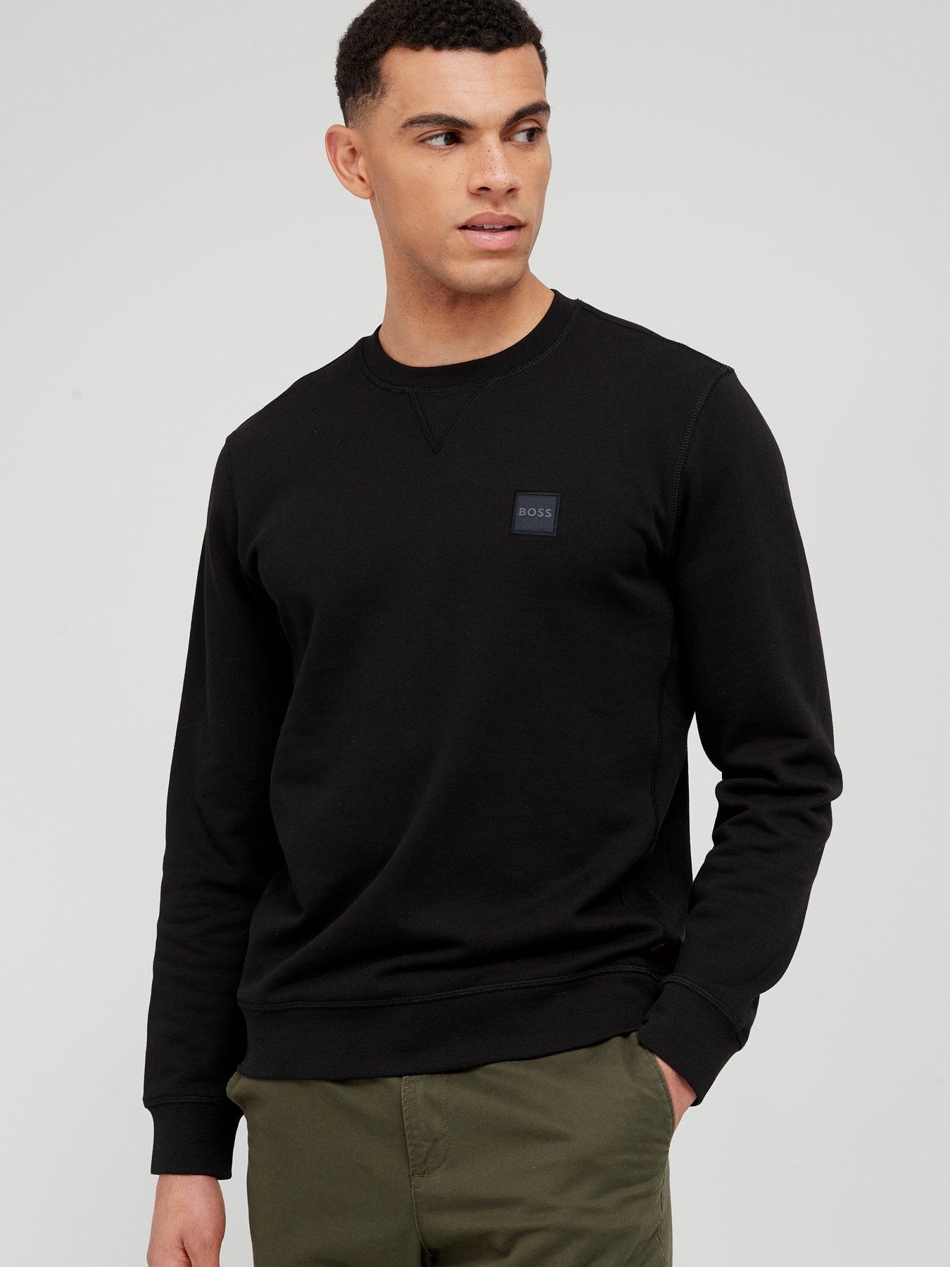  image of boss-westart-crew-neck-sweatshirt-black