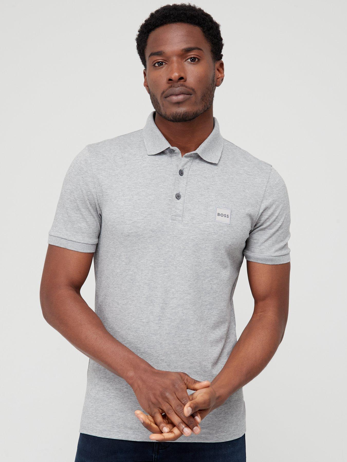 Grey hugo shop boss polo shirt