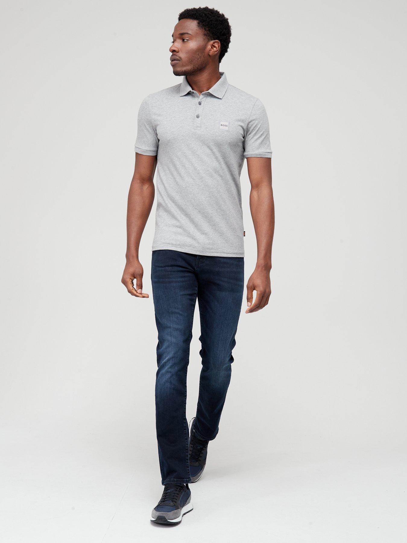 Grey polo hotsell blue jeans