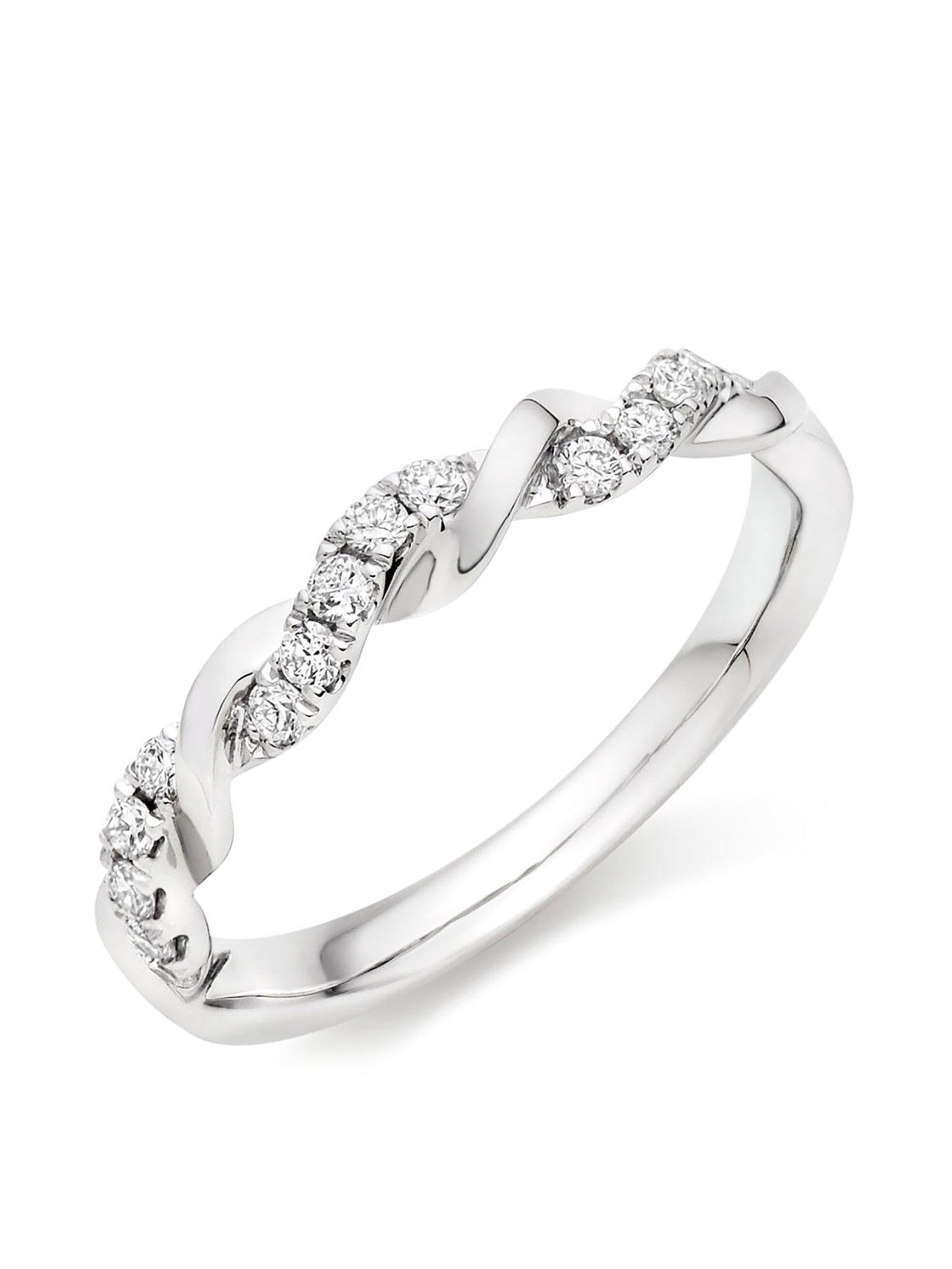 undefined Entwine Platinum Diamond Twist Wedding Ring