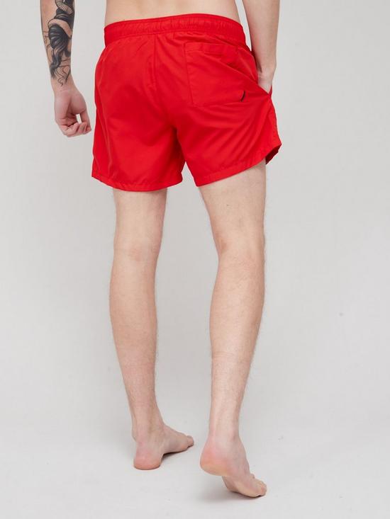 stillFront image of hugo-abas-logo-swim-shorts-red