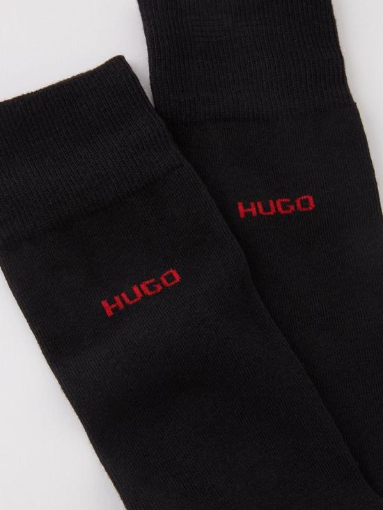 stillFront image of hugo-bodywear-2-pack-classic-socks-black