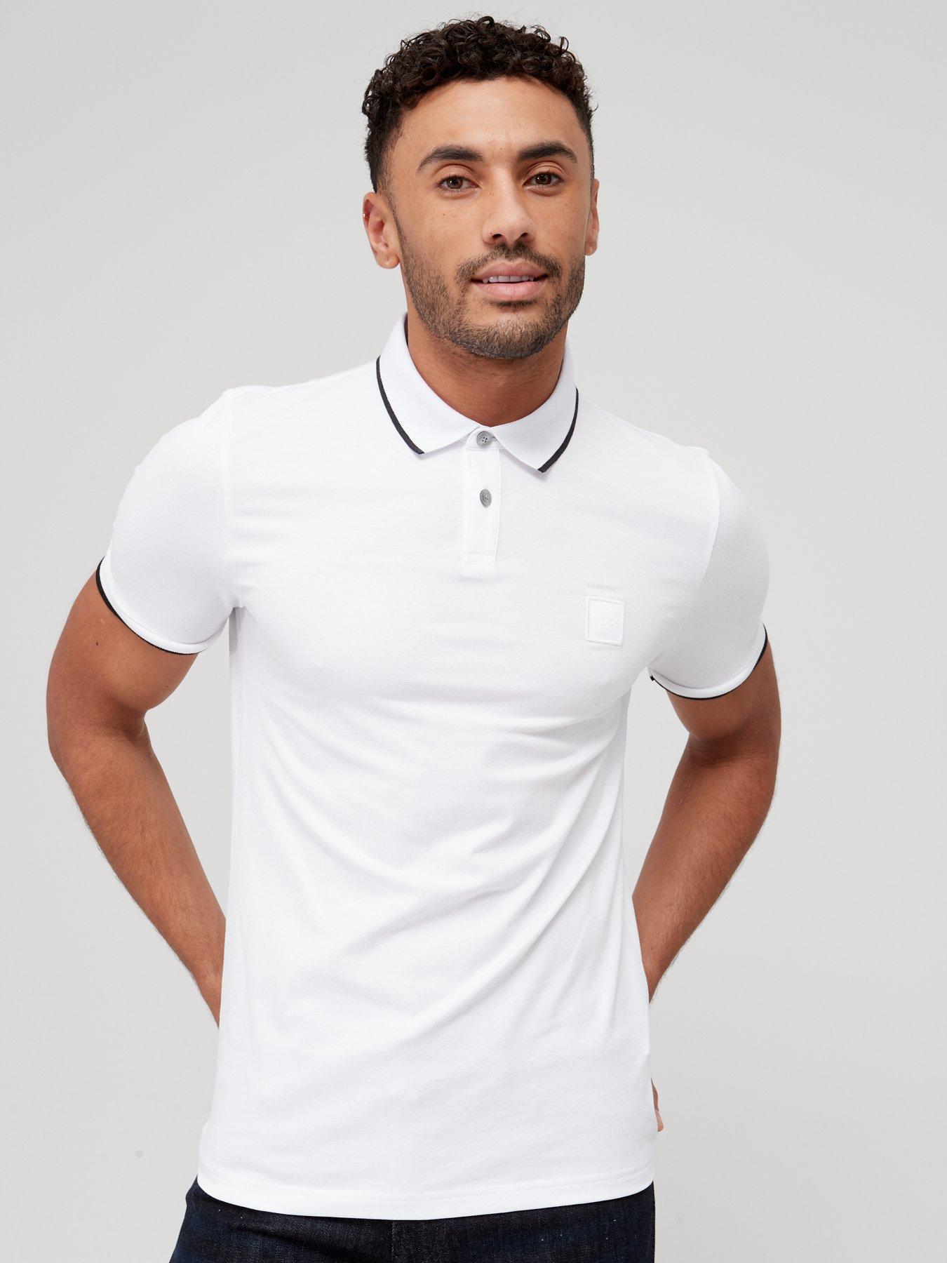 Boss polo store shirt white