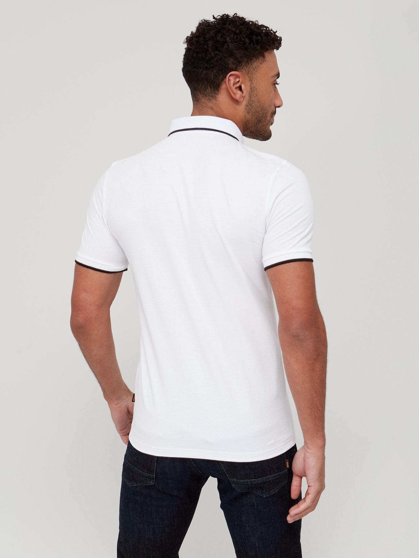  image of boss-passertip-slim-fit-polo-shirt-white