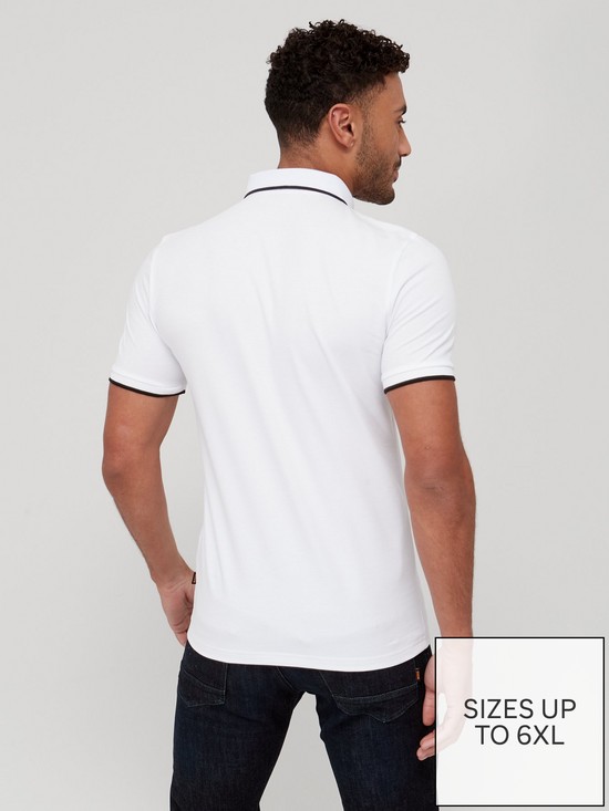 stillFront image of boss-passertip-slim-fit-polo-shirt-white