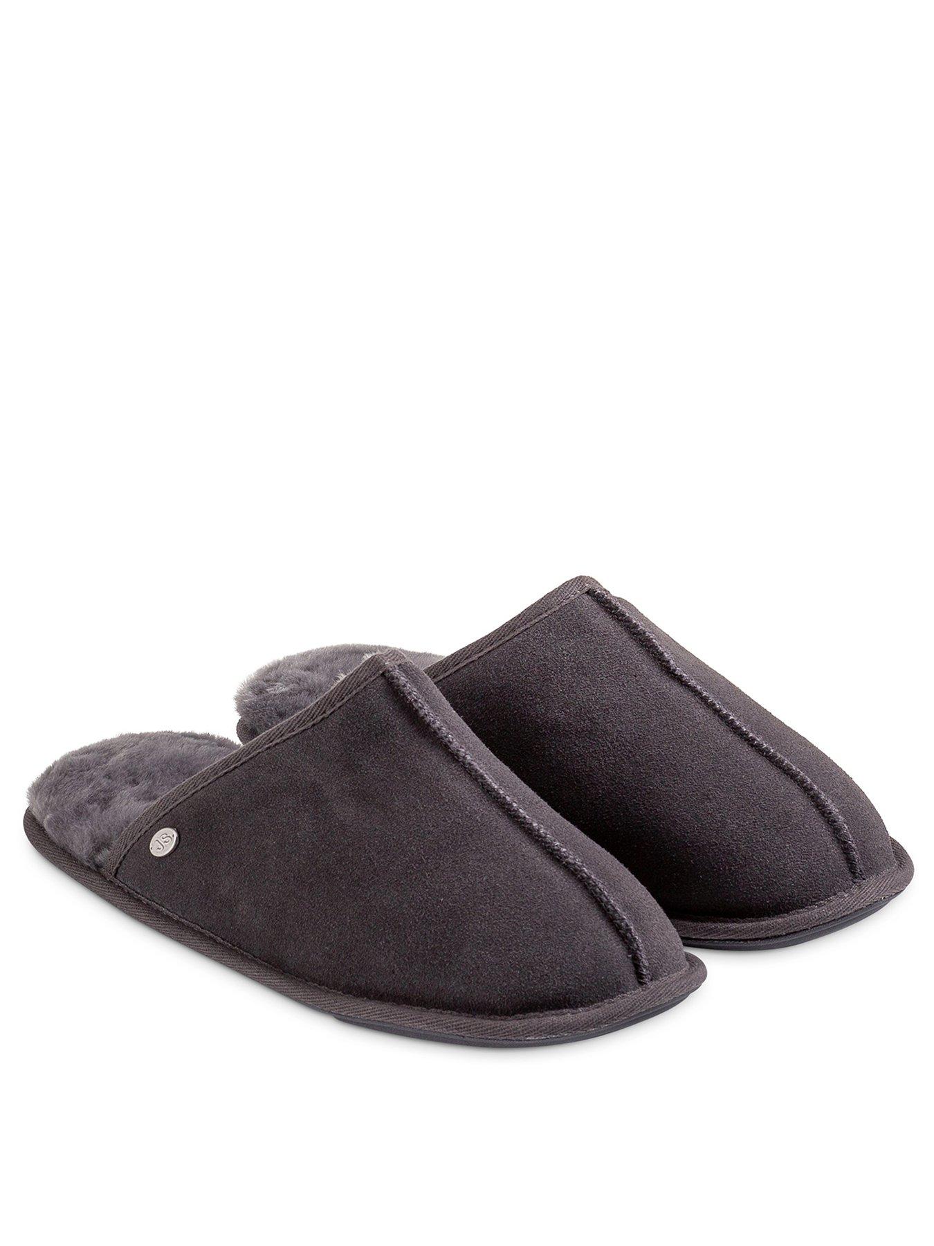 Image 1 of 4 of Just Sheepskin Donmar Overlocked Raised Seam Sheepskin Mule Slipper - Granite