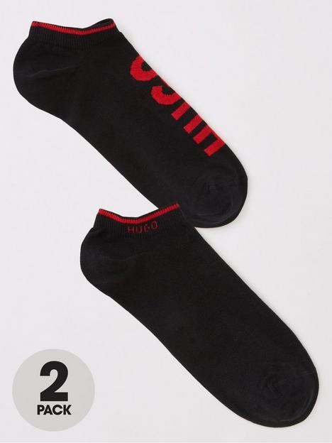 hugo-bodywear-2-pack-no-show-socks-black