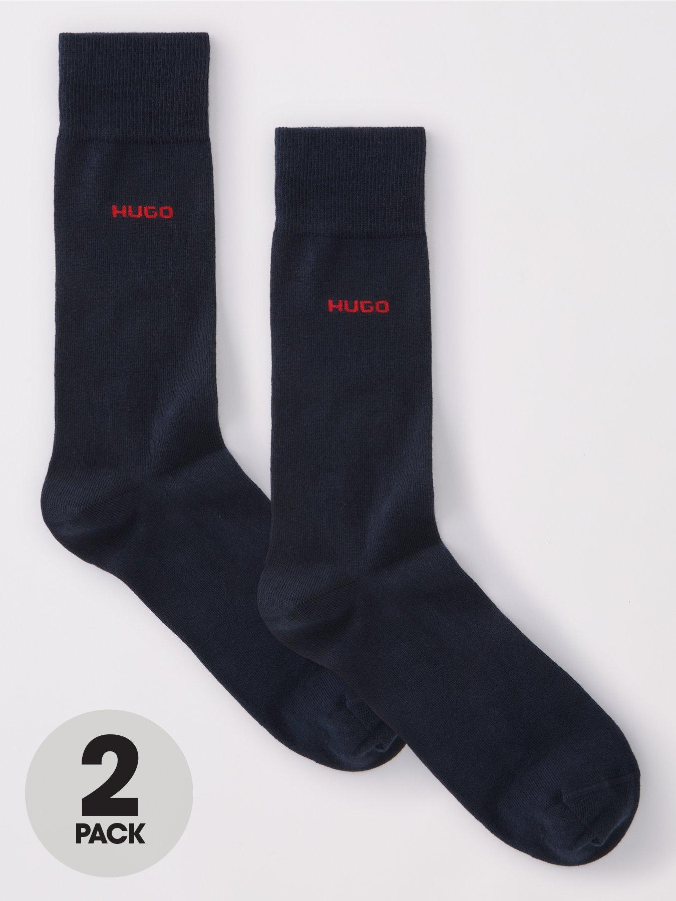 hugo-2-pack-classic-crew-socks-navy