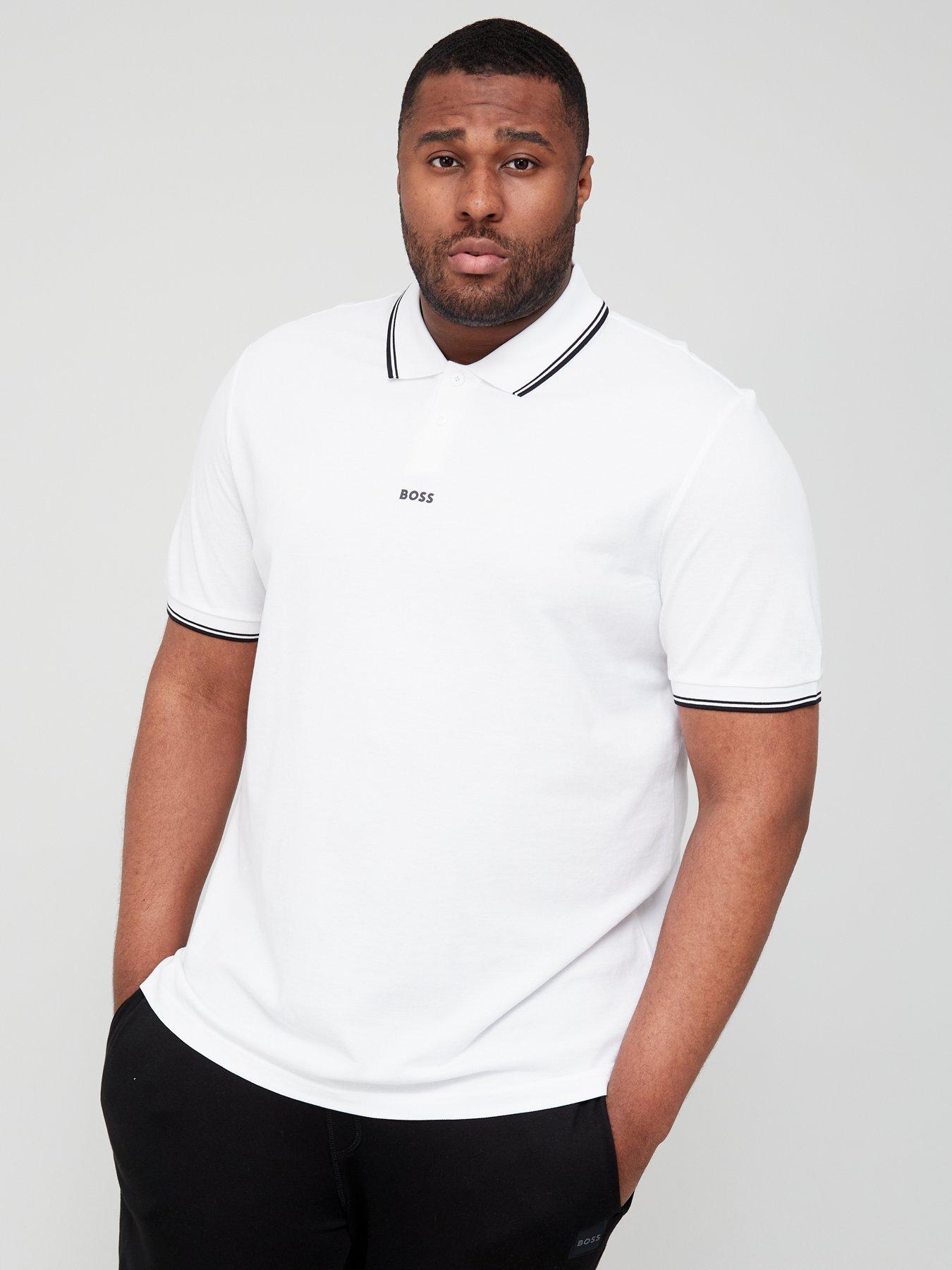 mens big and tall white polo shirt