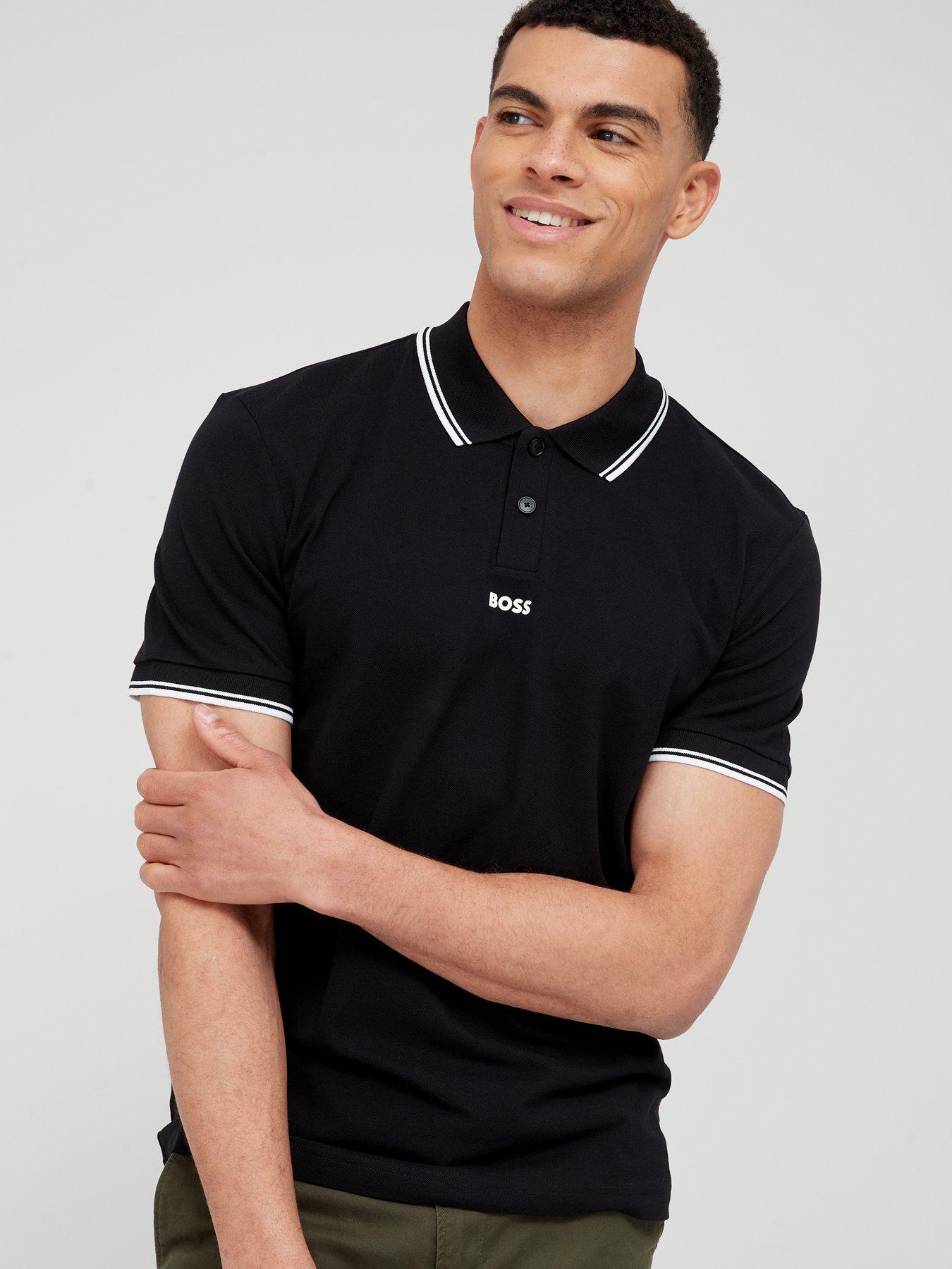 Black hugo deals boss polo shirt