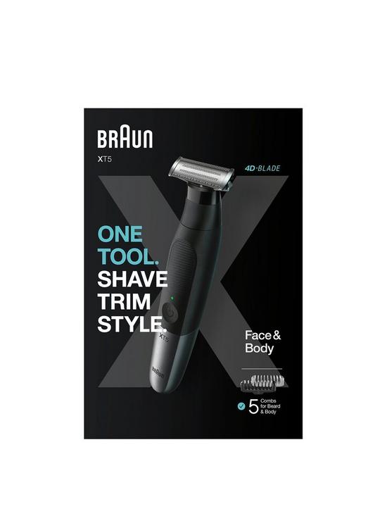 stillFront image of braun-series-xt5-beard-trimmer-xt5100