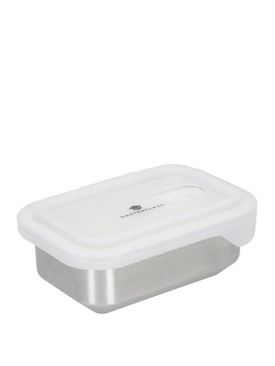 front image of masterclass-500ml-all-in-one-stainless-steel-food-storage-dish