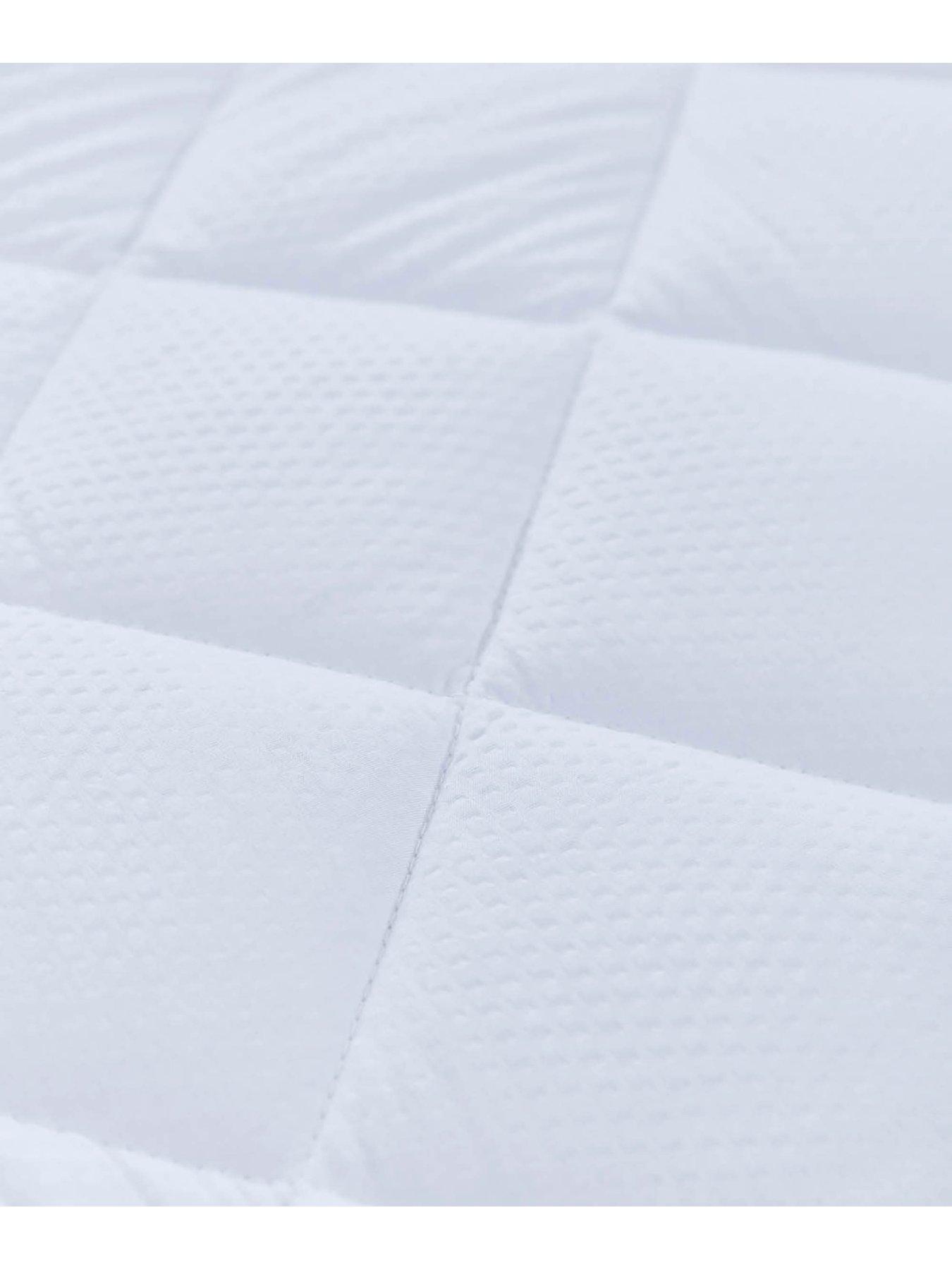  image of martex-microfresh-seersucker-mattress-topper-white