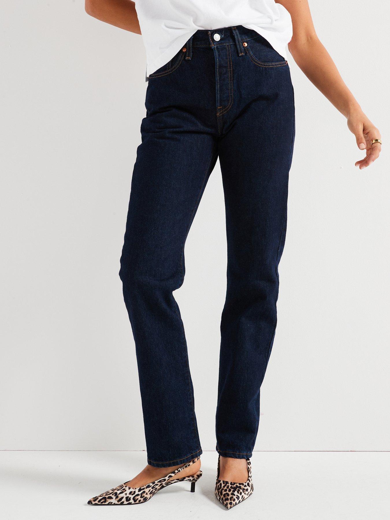undefined 501® High Rise Straight Leg Jean - Dark Blue