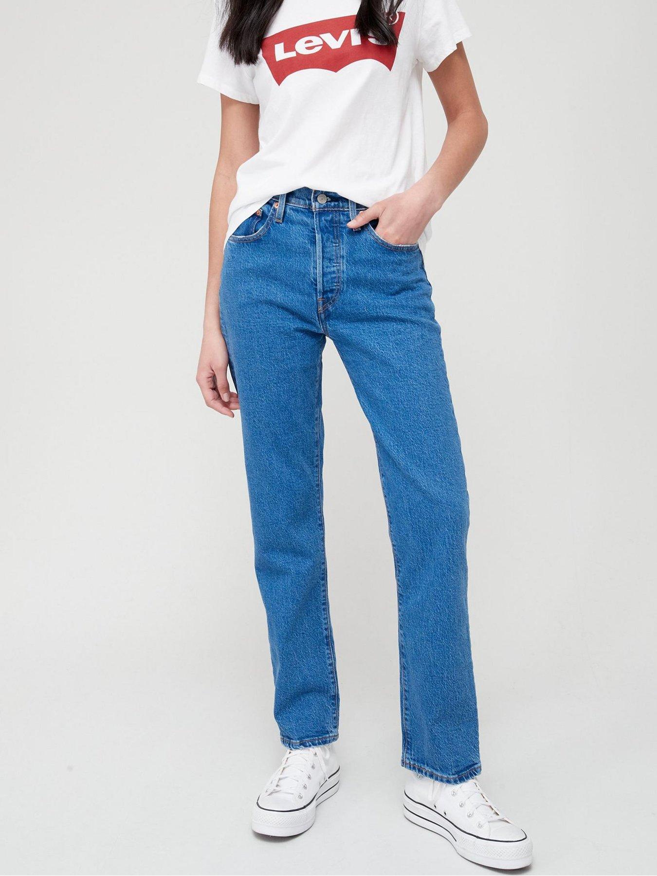 501 Crop Straight Leg Jean Jazz Pop Blue