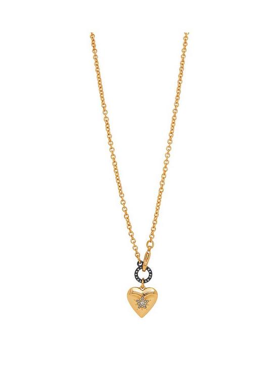 front image of lipsy-heim-link-gold-plated-heart-pendant