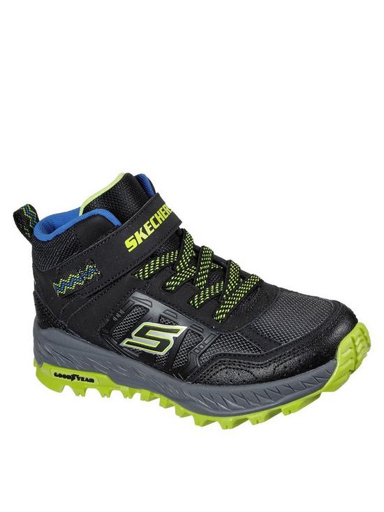 front image of skechers-fuse-tread-boots-black