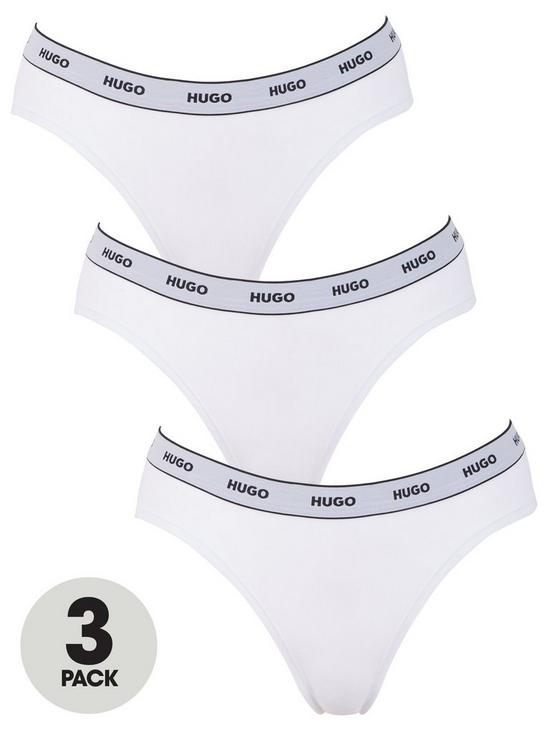 front image of hugo-cottonnbsplogo-brief-3-packnbsp--white