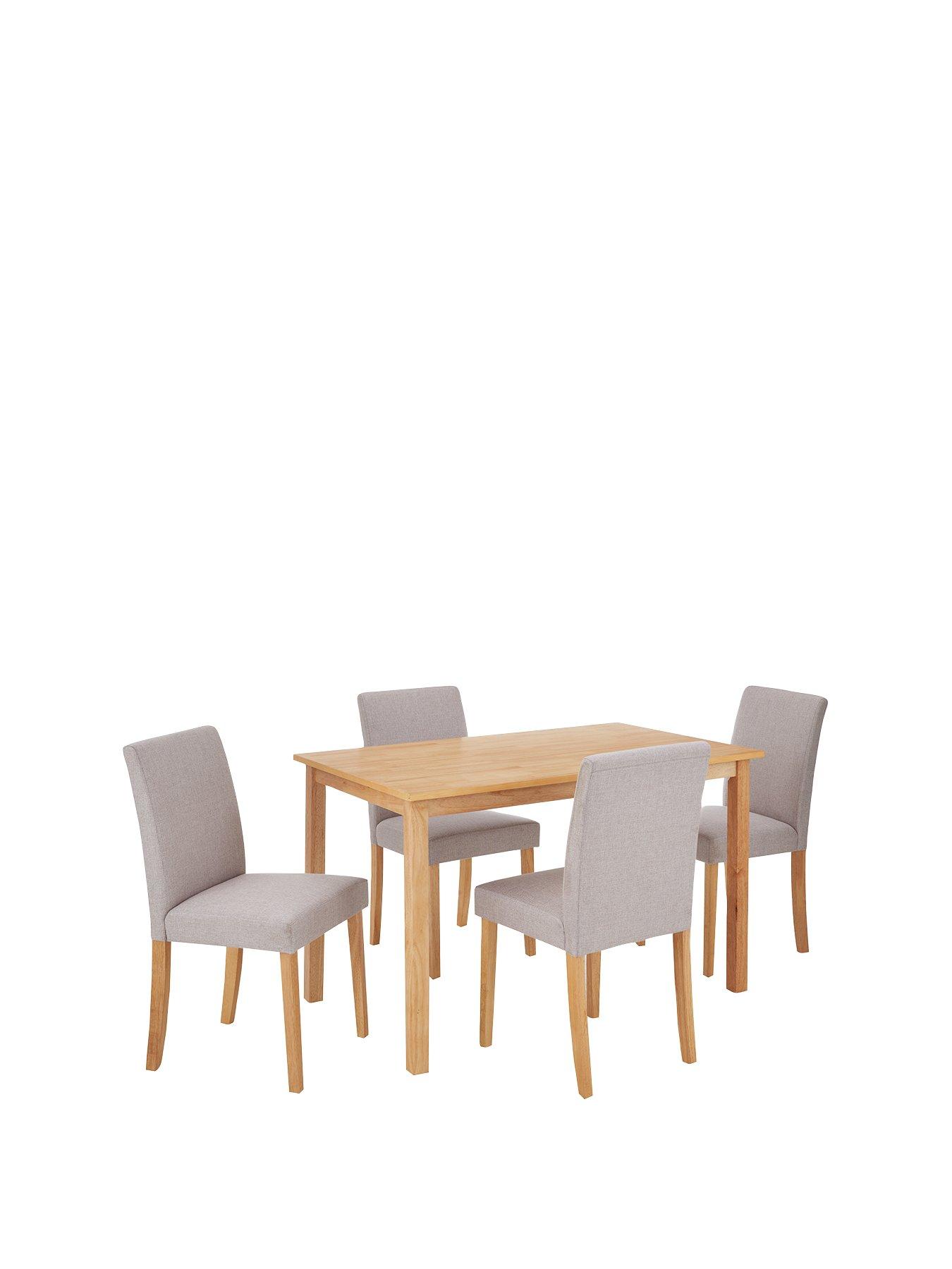 Very Home Primo 120 cm Dining Table + 4 Fabric Chairs