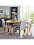  image of very-home-primo-120-cm-dining-table-4-fabric-chairs
