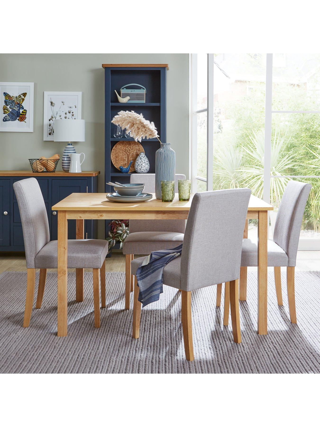 Very Home Primo 120 cm Dining Table + 4 Fabric Chairs