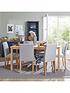  image of primo-150-cm-dining-table-6-fabric-chairs