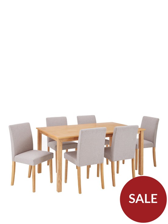 stillFront image of very-home-primo-150-cm-dining-table-6-fabric-chairs