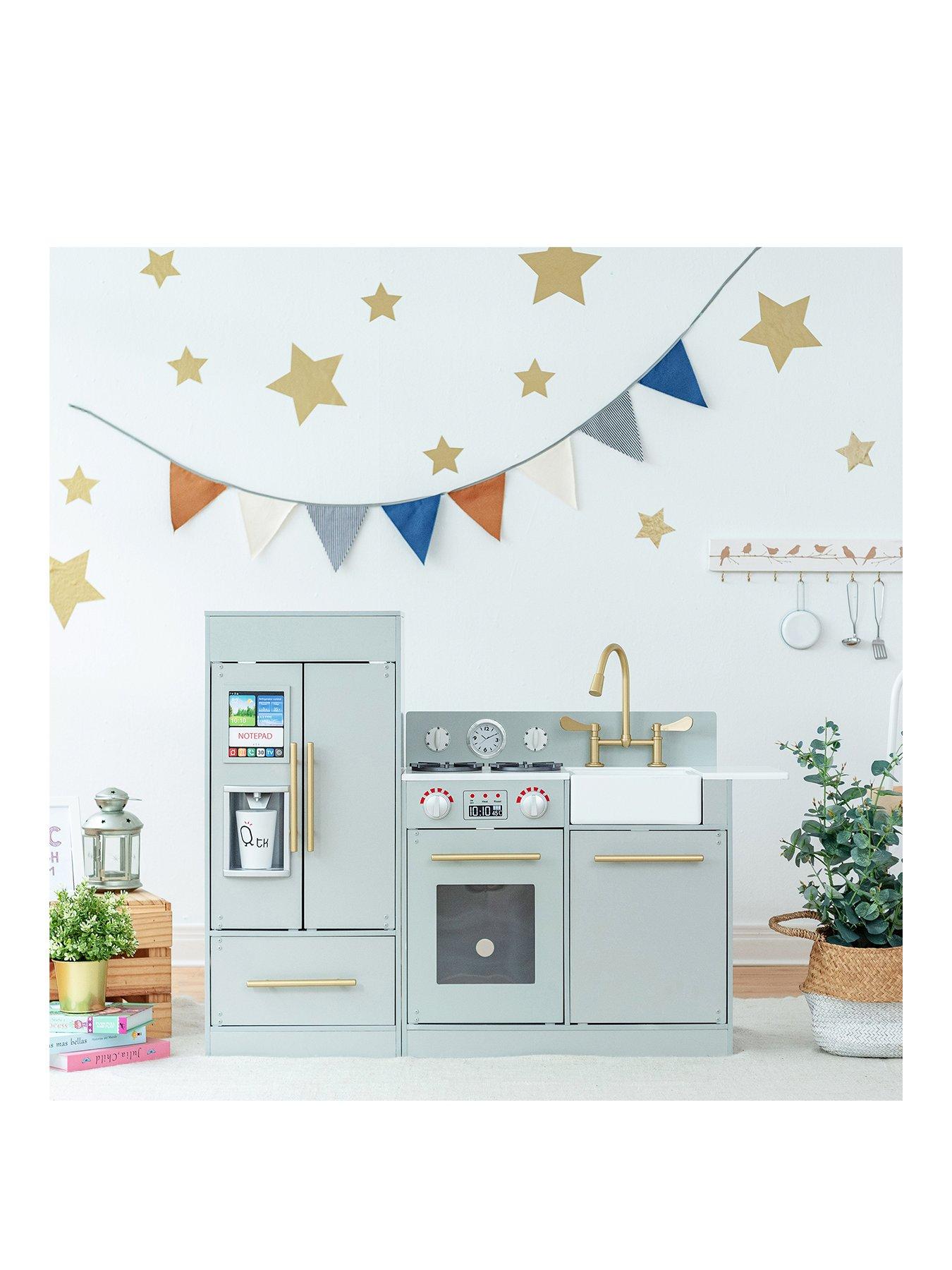 Image 1 of 6 of Teamson Kids Little Chef Charlotte Modern Play Kitchen - Silver Grey / Gold