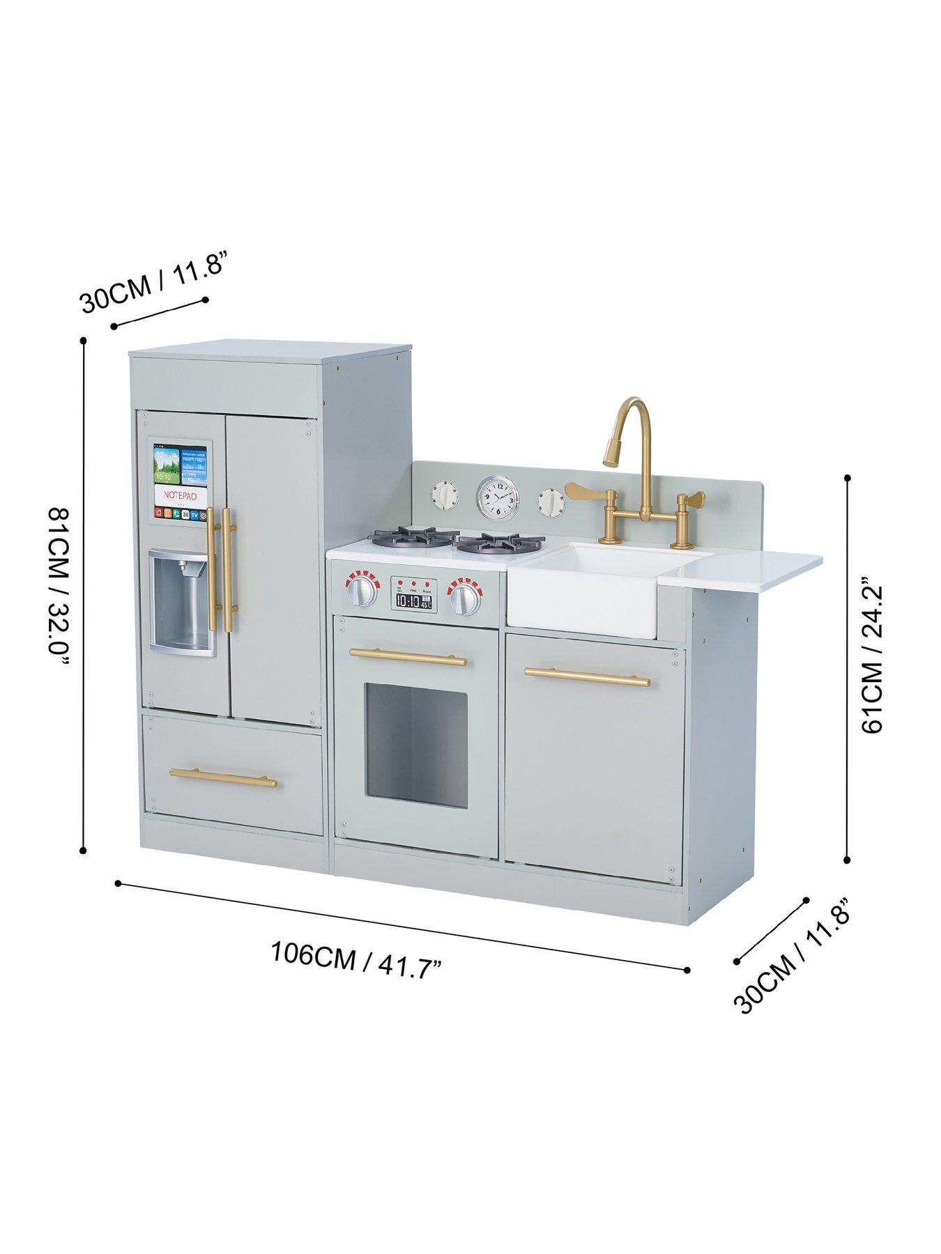Image 2 of 6 of Teamson Kids Little Chef Charlotte Modern Play Kitchen - Silver Grey / Gold
