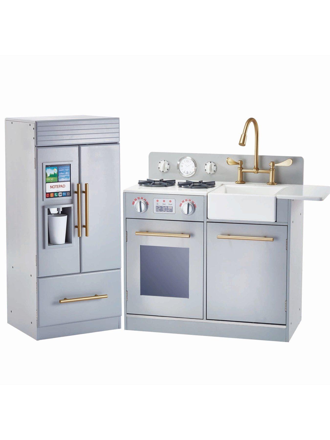 Image 3 of 6 of Teamson Kids Little Chef Charlotte Modern Play Kitchen - Silver Grey / Gold