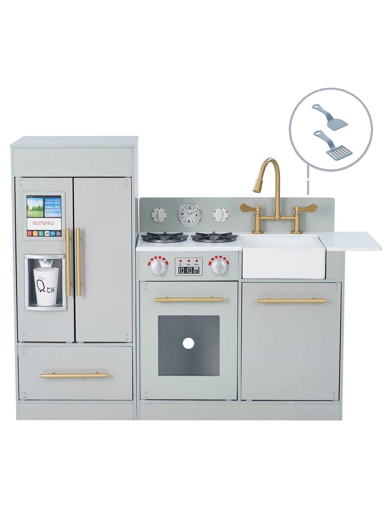 Image 6 of 6 of Teamson Kids Little Chef Charlotte Modern Play Kitchen - Silver Grey / Gold