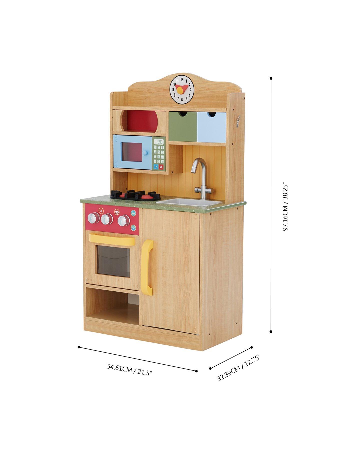 Little Chef Florence Classic Play Kitchen Wood Grain