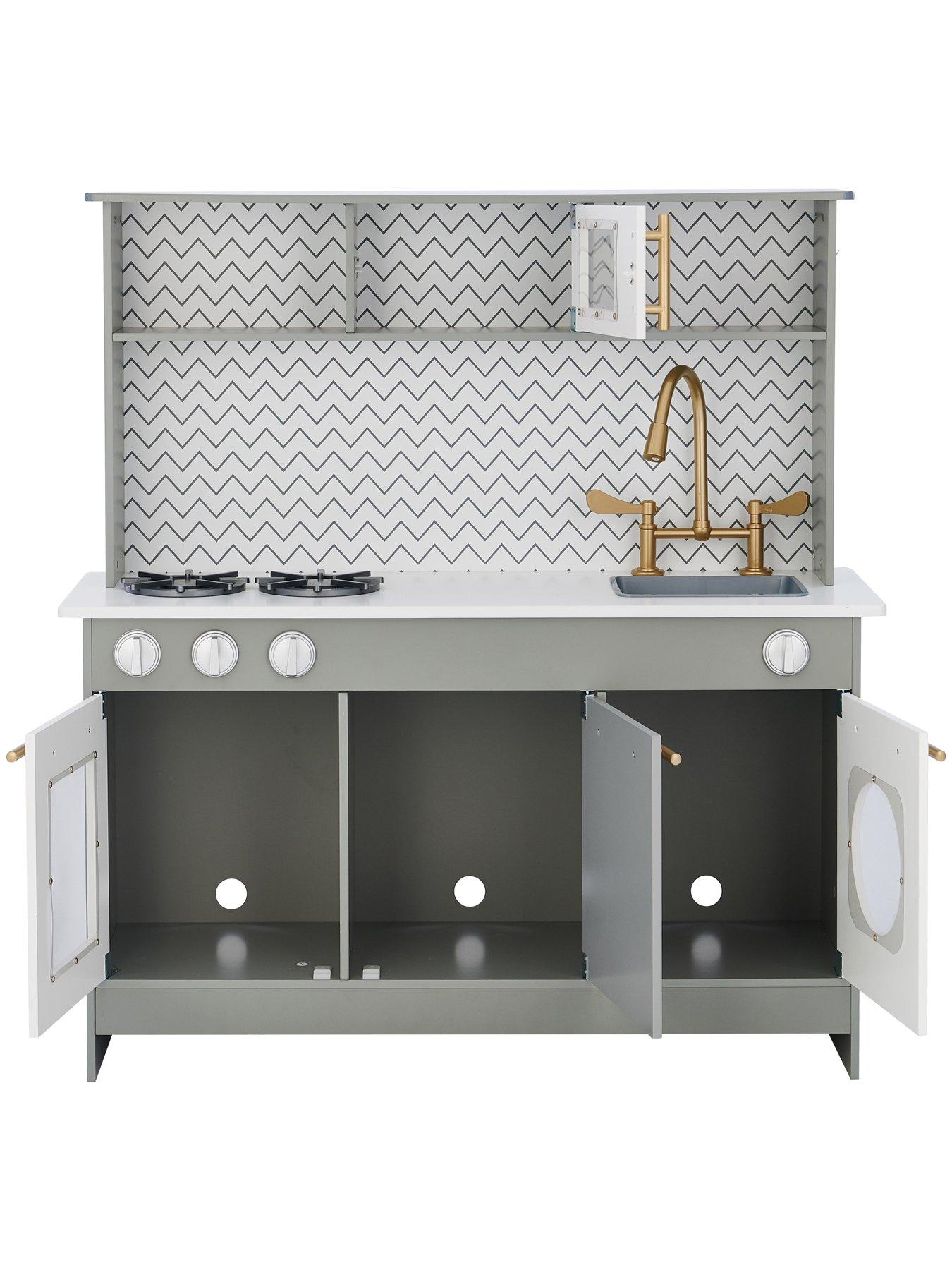  image of teamson-kids-little-chef-berlin-modern-play-kitchen-grey-white