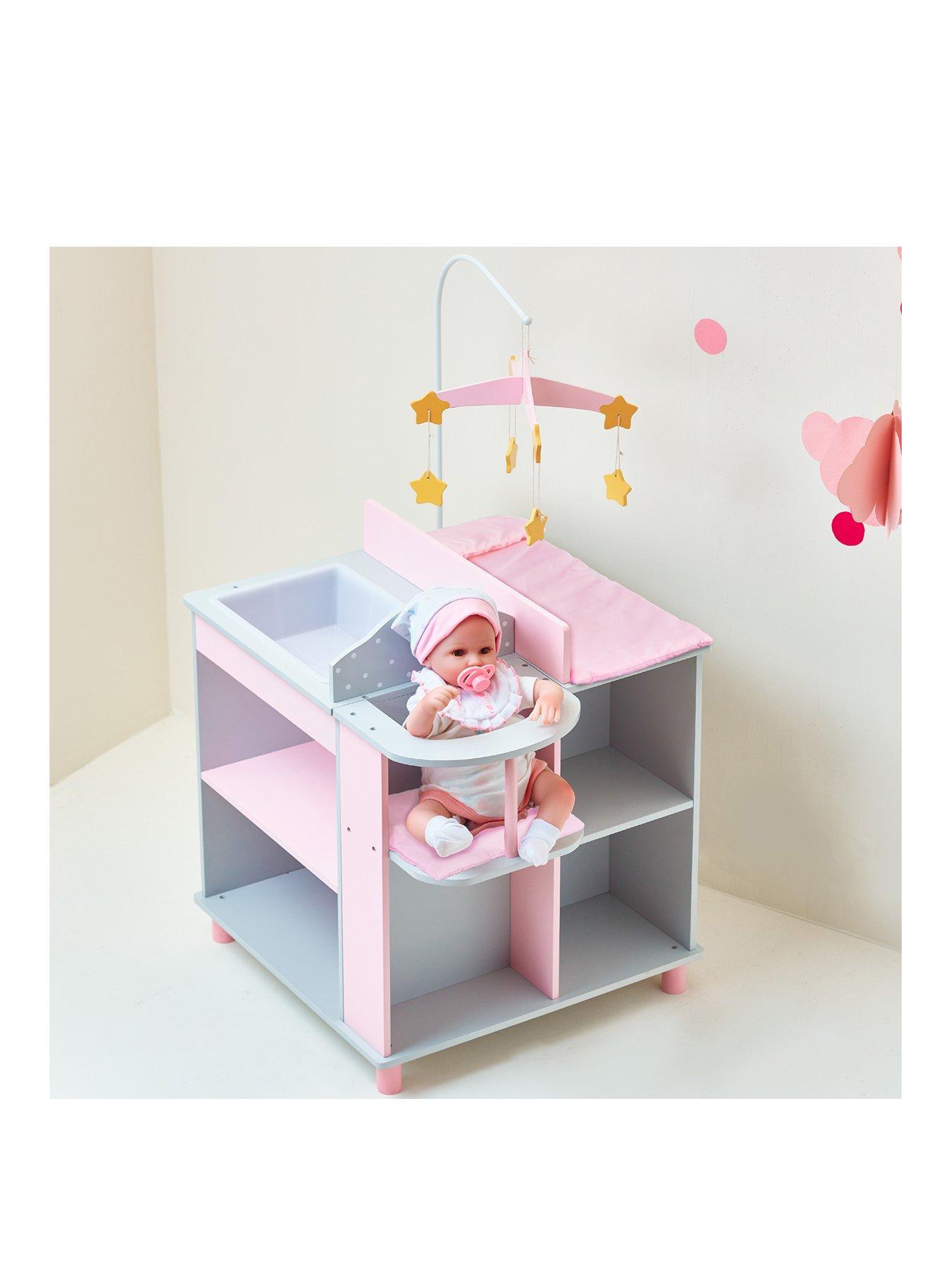 Image 1 of 7 of Teamson Kids Olivia's Little World - Polka Dot Changing Station w/storage