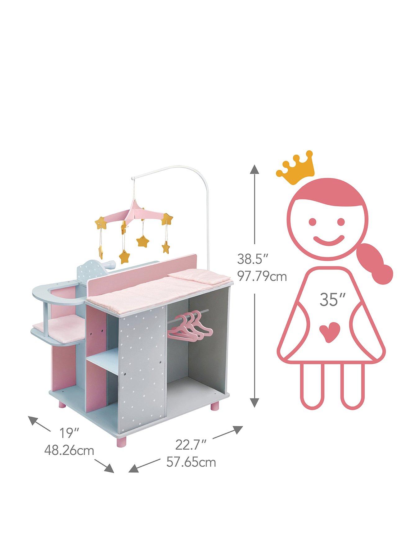  image of teamson-kids-olivias-little-world-polka-dot-changing-station-wstorage