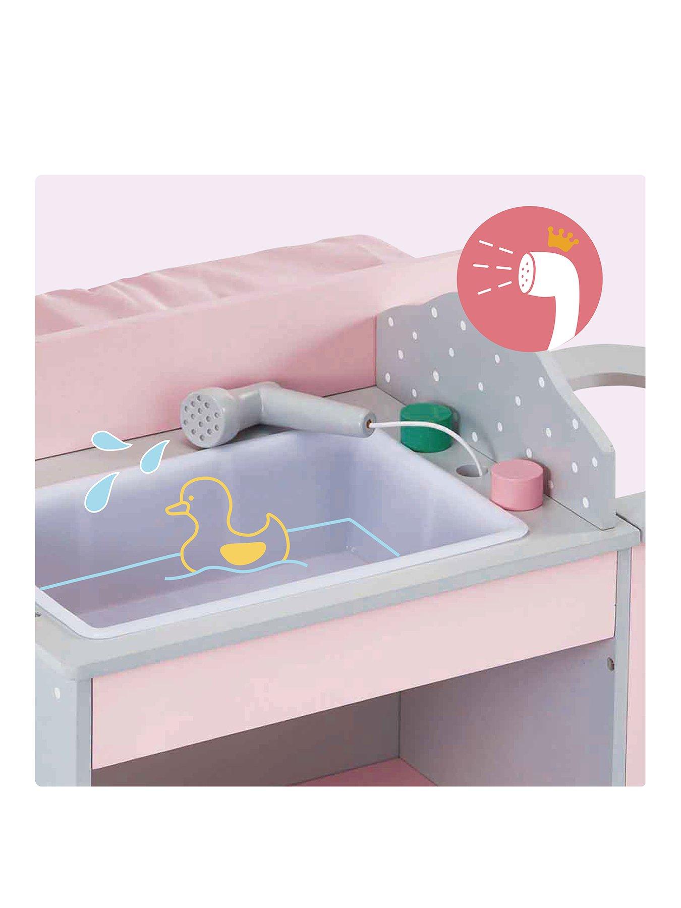 Teamson Kids Olivia s Little World Polka Dot Changing Station w storage littlewoods